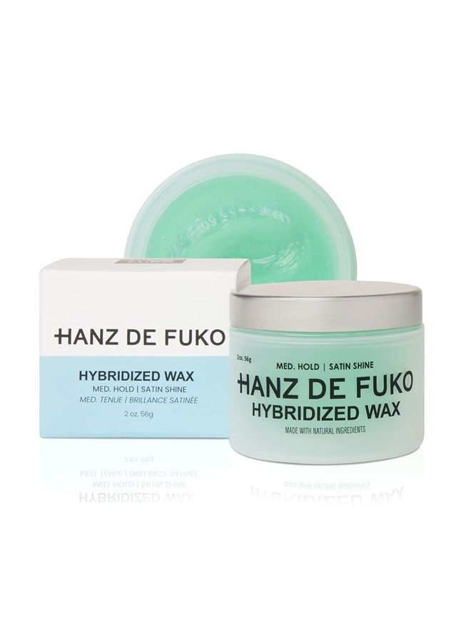 hanz de fuko شمع هجين - شمع تصفيف للرجال متميز - تثبيت متوسط، لمعان ساتان - خالي من البارابين - مكونات عضوية معتمدة، 2 أونصة. - Image 1