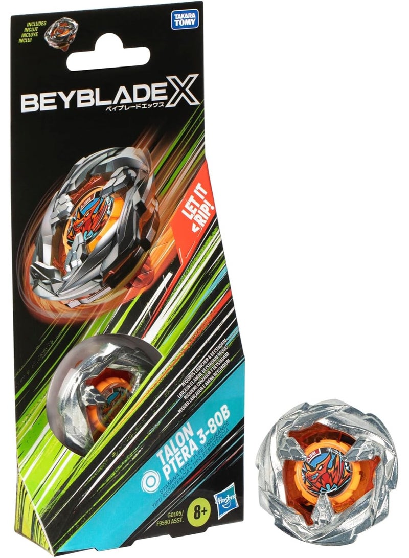 TAKARA TOMY Beyblade X Talon Ptera 3-80B Booster Pack | Authentic Metal Stamina Type Spinning Top | X-Celerator System | Ages 8+ - Image 1