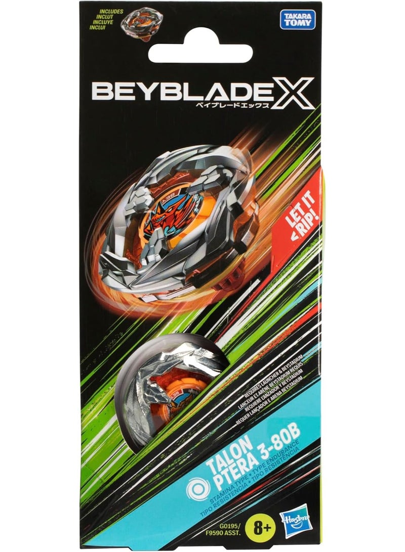 TAKARA TOMY Beyblade X Talon Ptera 3-80B Booster Pack | Authentic Metal Stamina Type Spinning Top | X-Celerator System | Ages 8+ - Image 3