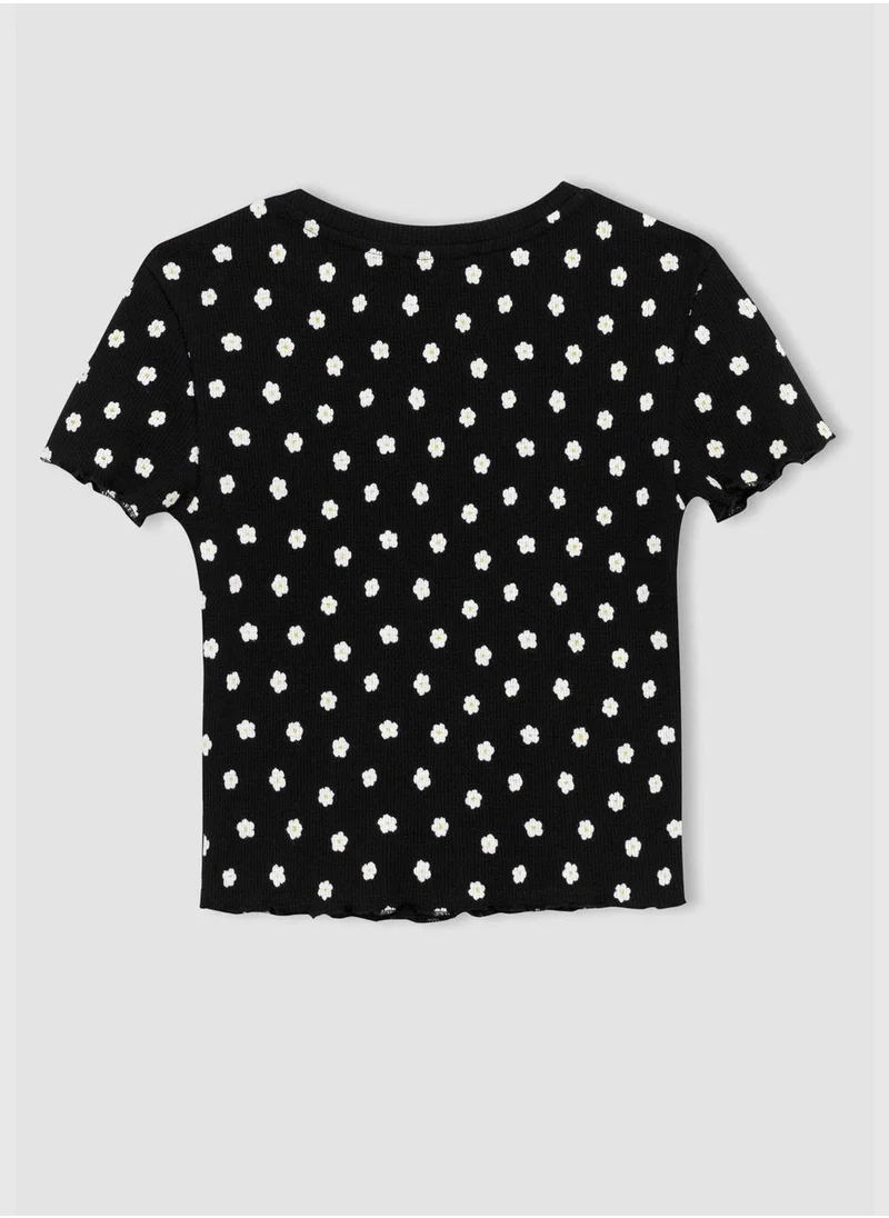 DeFacto Patterned Short Sleeve Shirt