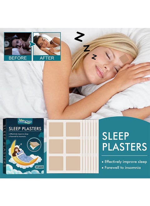 42 Pcs Sleep Plasters for Adults, All Natural Deep Sleep Patches,Enhance Sleep Quality, Promotes Restful Sleep, Sleep Care Solution, Relieves Fatigue