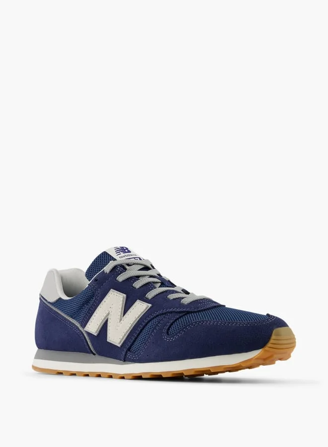نيو بالانس Men's Panelled Sneakers with Lace-Up Closure - 373