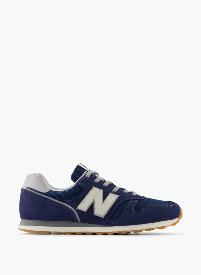 نيو بالانس Men's Panelled Sneakers with Lace-Up Closure - 373