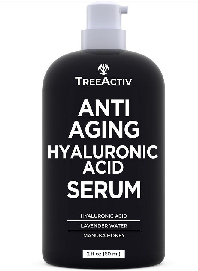 TreeActiv Oil-Free Advanced Skin Repair Serum, 2 oz, Pure Hyaluronic Acid Serum for Face, Serums for Skin Care, Hyaluronic Acid Face Serum for Women, Hydrating Wrinkle Serums and Facial Serums  - Image 1