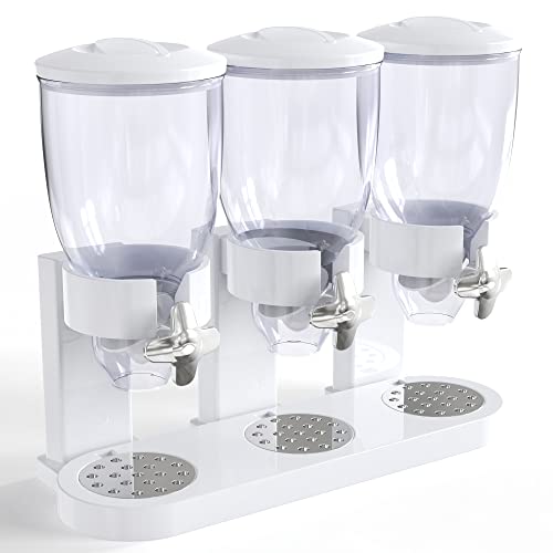 Retail Blade Triple Food Dispenser  Easy To Use Dry Food Dispenser Perfect As A Candy Nuts Rice Granola Cereal Dispenser  More  Dispensing 1 Ounce Per Twist And Preserving Freshness For Fun Easy Serving