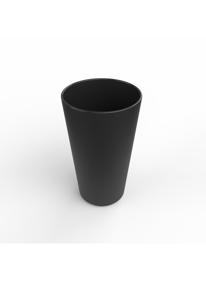 EasyGO Easy-Go Set of Reusable Plastic Cup ( 6 cups ) 400ml BPA Free PP – Microwave, Freezer & Dishwasher Safe - Space Grey - Image 2