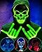 Sumind Halloween LED Mask Scary LED Skeleton Hacker Glow in the Dark Mask for Halloween Costume PartyGreen - Image 3
