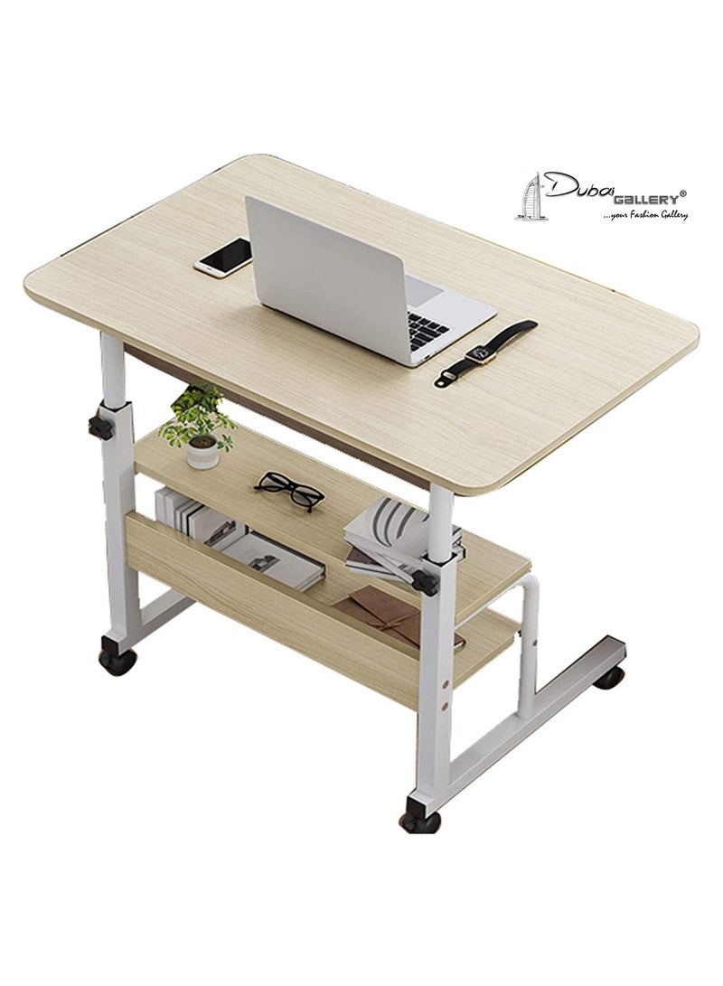 DubaiGallery Unique Table Bedside Table for Couch Mobile Side Table Height Adjustable Side Table for Bed Sofa Multi-layer Storage for Beds and Sofas  - Image 1