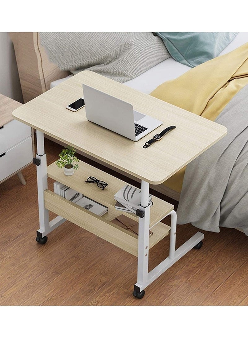 DubaiGallery Unique Table Bedside Table for Couch Mobile Side Table Height Adjustable Side Table for Bed Sofa Multi-layer Storage for Beds and Sofas  - Image 2