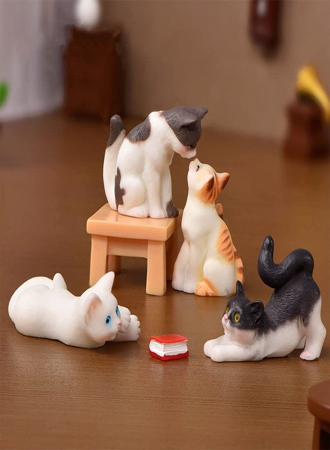 DOYIFUN 15 Pcs Cute Cat Animal Characters Toy Figure, Mniature Cat Collection Figurines Payset Mini Garden Decor Cake Toppers Automobile Decoration - Image 2