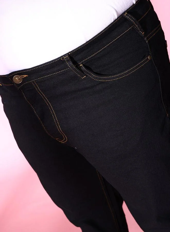 Take Two Dark Blue Plus Size Men Dark Wash Slim Fit Jeans for Men | Best Price UAE