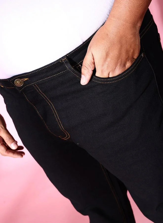 Take Two Dark Blue Plus Size Men Dark Wash Slim Fit Jeans for Men | Best Price UAE
