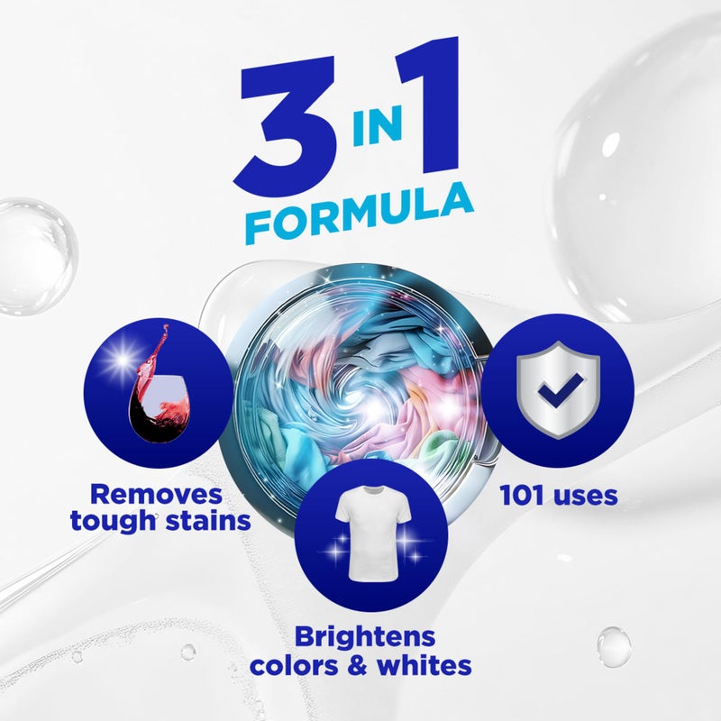 OxiClean Triple Action Versatile Stain Remover Powder, Use with Detergent, Removes Tough Stains like Grease, Blood and Grass, Brightens Colors and Whites, Chlorine Free, 4 lbs - Image 4