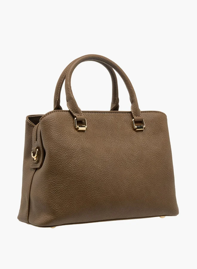 Flora Bella By Shoexpress BEIGE Solid Tote Bag with Detachable Strap for Women | Best Price UAE