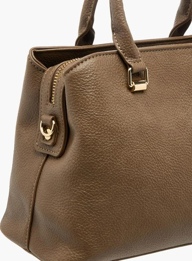 Flora Bella By Shoexpress BEIGE Solid Tote Bag with Detachable Strap for Women | Best Price UAE