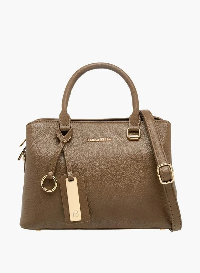 Solid Tote Bag with Detachable Strap
