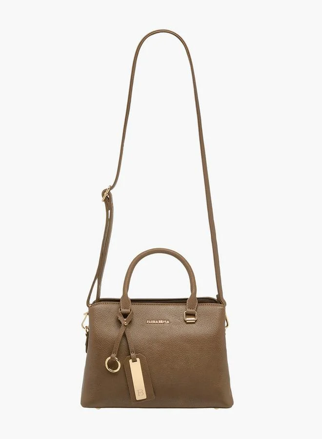 Flora Bella By Shoexpress BEIGE Solid Tote Bag with Detachable Strap for Women | Best Price UAE