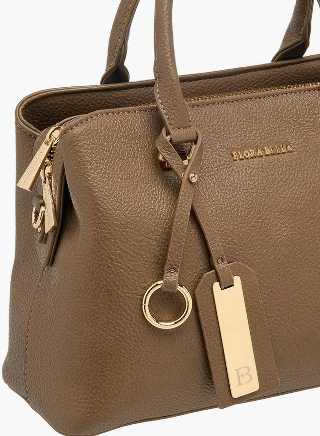 Flora Bella By Shoexpress BEIGE Solid Tote Bag with Detachable Strap for Women | Best Price UAE
