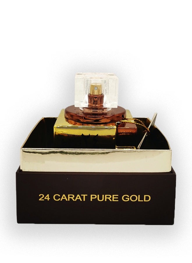 AHAKAC AHAKAC Unisex 100ml Gold Square Bottle Perfume: Elegant Gift in Premium Packaging  - Image 3