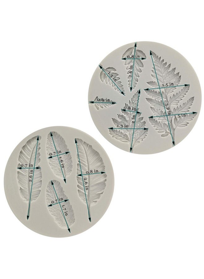 MLOLM Leaf Fondant Mold,Feather Silicone Fondant Mold,Fern Fondant Leaves Silicone Mold Chocolate Baking Mold Tool For Cake Decorating Polymer Clay, Wax, Diy Sugar Crafts  - Image 2