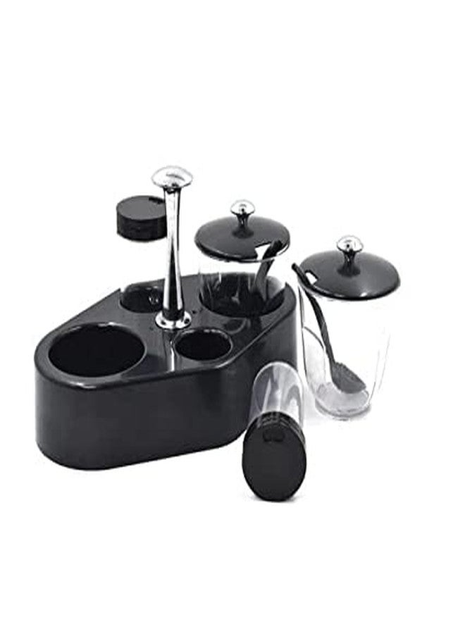 NOBILEA طقم برطمانات نوبيليا 4 في 1 للمخللات/الأشار، قطعتان مع ملعقة، طقم ملح وفلفل، قطعتان، مناسب لطاولة الطعام/حاوية طاولة غير قابلة للكسر، برطمان للمخللات والفواكه المجففة (عبوة واحدة) - بلاستيك، متعدد الألوان - Image 2