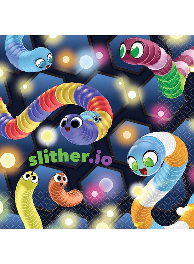 Amscan Slither.Io Design Beverage Paper Napkins 5" X 5" ; Multicolor ; Pack Of 16 - Image 2
