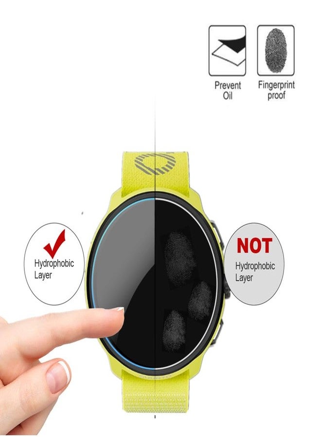MIHENCE Screen Protector Compatible for Suunto Run Sports Watch, 9H Anti-Scratch Tempered Glass Protective Film (3 PCS) - Image 4