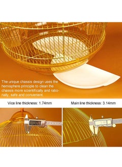 DAYANG Golden Luxury Hanging Bird Cage for Parakeet Finches Budgies Cockatiels Esotici Lovebirds Canaries Parrots 48.5X48.5X76cm  - Image 3