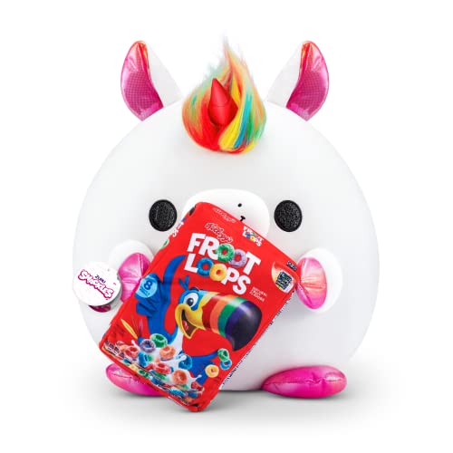 SNACKLES ZURU Snackles Froot Loops Unicorn Super Sized 14 inch Plush by ZURU Ultra Soft Plush Collectible Plush with Real Licensed Brands Stuffed Animal - Image 1
