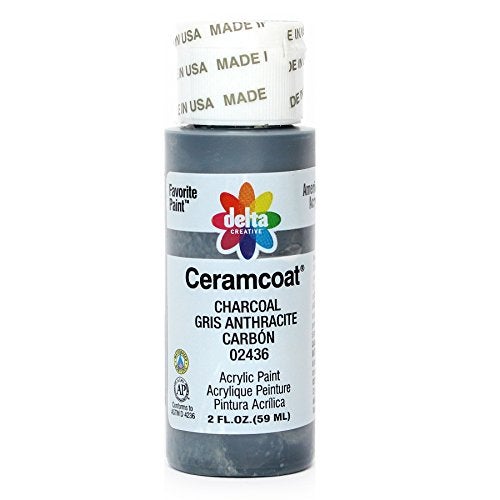 Delta Creative Ceramcoat Acrylic Paint in Assorted Colors (2 oz), 2436, Charcoal - Image 1