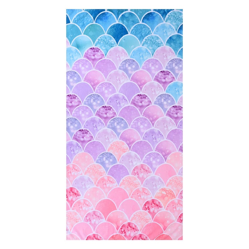 LIVILAN Little Mermaid Beach Towel, 30" x 60" Soft Microfiber, Quick Dry, Absorbent, Sand Free, Lightweight for Kids, Girls, Women, Ideal for Pool, Travel, Bath, Perfect Mermaid Gifts - Image 1