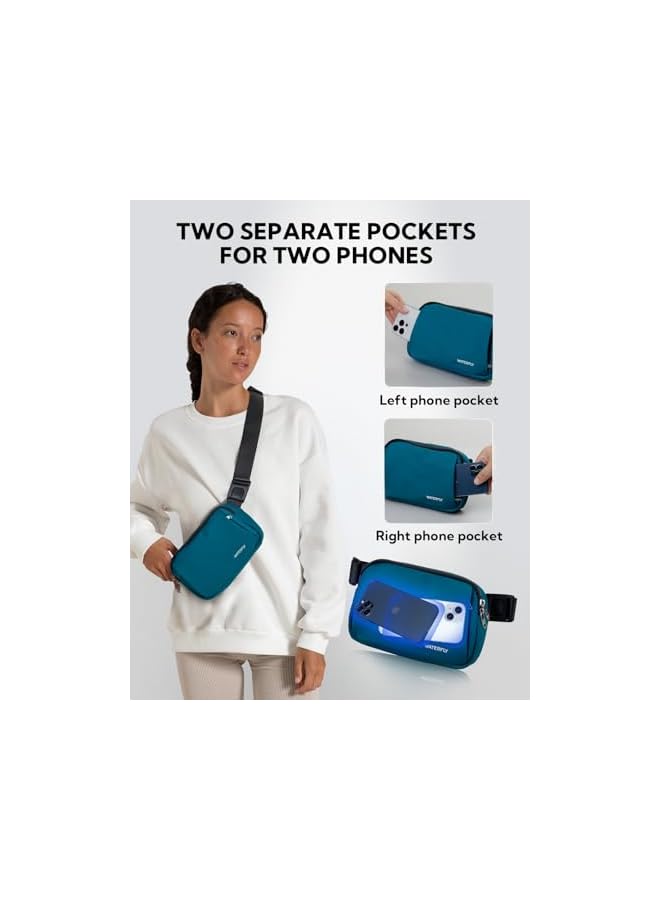 WATERFLY WATERFLY Crossbody Belt Fanny Pack: Sports Walking Waist Bag Runner Belt Bum Bag Hip Fannie Pack Phanny Fannypack Woman Man for Hiking Jogging Running  - Image 2