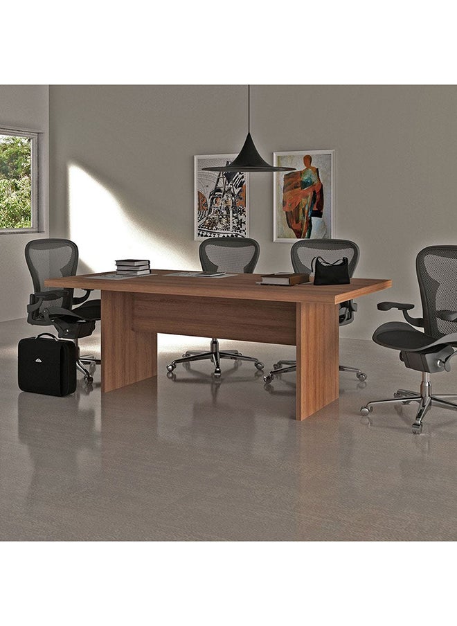 DANUBE HOME Kinsey Office Table Computer Table Office Desk Workstation Modern Pc Laptop Gaming Table Wooden Study Table For Home Office L 200x100x75.5 Cm Brown  - Image 1