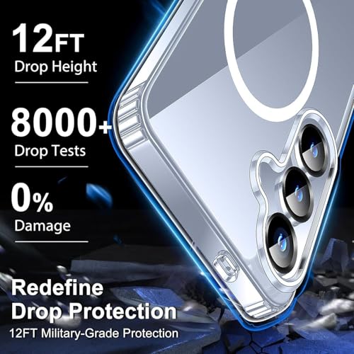 REALCASE for Samsung Galaxy S25 5G | Magnetic Clear Case | Durable, Scratch-Resistant | Slim Transparent Compatible with MagSafe | Protective TPU Bumper Back Cover for Galaxy S25 5G - Image 4
