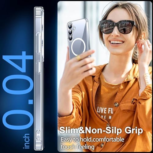 REALCASE for Samsung Galaxy S25 5G | Magnetic Clear Case | Durable, Scratch-Resistant | Slim Transparent Compatible with MagSafe | Protective TPU Bumper Back Cover for Galaxy S25 5G - Image 5