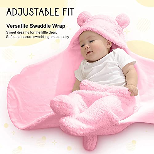 BRANDONN Baby Blanket Newborn Gift Pack of Swaddle Wrapper, 0-9 Months, Length 68 cm x Width 68 cm - Image 3