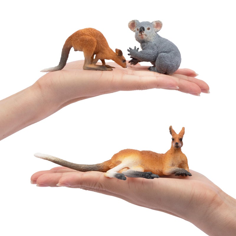 Toymany 7PCS Australian Wildlife Animal Figurines Includes Koala and Kangaroo Figure Toy, Plastic Forest Animal Figures Toy Set, Cake Toppers Christmas Birthday Gift for Kids Toddlers - Image 4