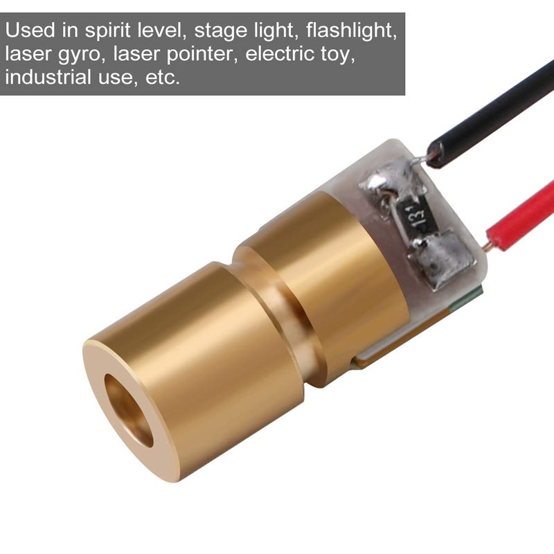 MakerFocus 20pcs 5V 650nm 5mW Red Dot Laser Head Red Laser Diode Laser Tube with Leads Head Outer Diameter 6mm - Image 3