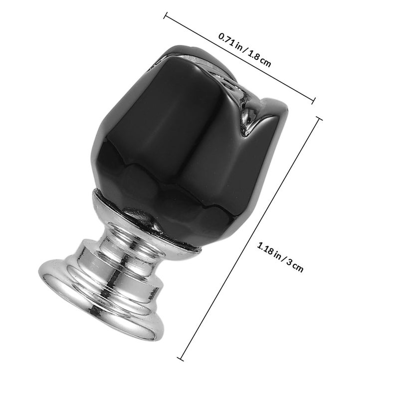 Vintage Style Crystal Flower Cabinet Knobs Metal Drawer Pulls 2 Pack Single Hole - Image 3