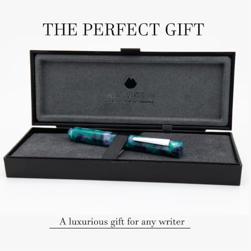Monteverde MVP Fountain Pen Green Abstracts - Extra Fine Nib - Compact & Versatile Mini Pocket Pen - JoWo German-Made Nib - Cartridge & Eyedropper Fill - Image 5