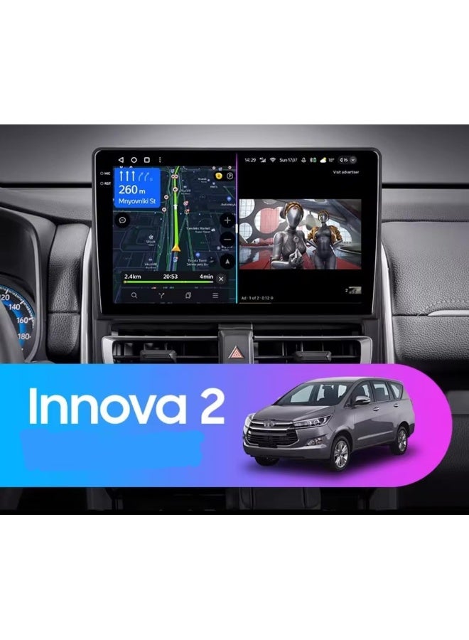 Vierex Fit Toyota Innova 2 Car Stereo Innova 2023-2025 Android Screen With Apple Carplay Android Auto Wireless WiFi DSP FM&AM BT AHD Camera Included Fast Interface QLED (4+32GB 360D Cameras) - Image 3
