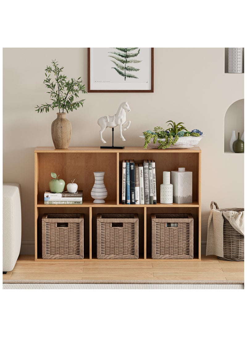 DOOHWAN 11in Cube Storage Organizer with Closed Back - Wooden Bookshelf Display Cubes for Home, Office, Closet Cabinet Organizer Shelf - Image 2