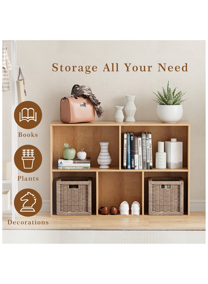 DOOHWAN 11in Cube Storage Organizer with Closed Back - Wooden Bookshelf Display Cubes for Home, Office, Closet Cabinet Organizer Shelf - Image 3