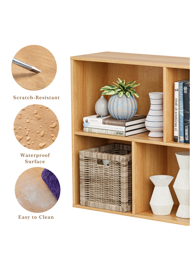 DOOHWAN 11in Cube Storage Organizer with Closed Back - Wooden Bookshelf Display Cubes for Home, Office, Closet Cabinet Organizer Shelf - Image 4