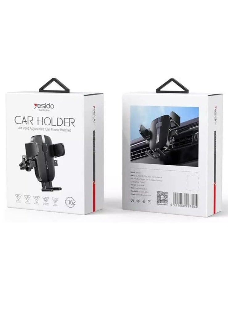 Yesido C162 Air Vent Car Mobile Holder Compatible with iPhone 12/11Pro/Xs MAX/XR/8, Galaxy S20/S10+/S9 - Image 5