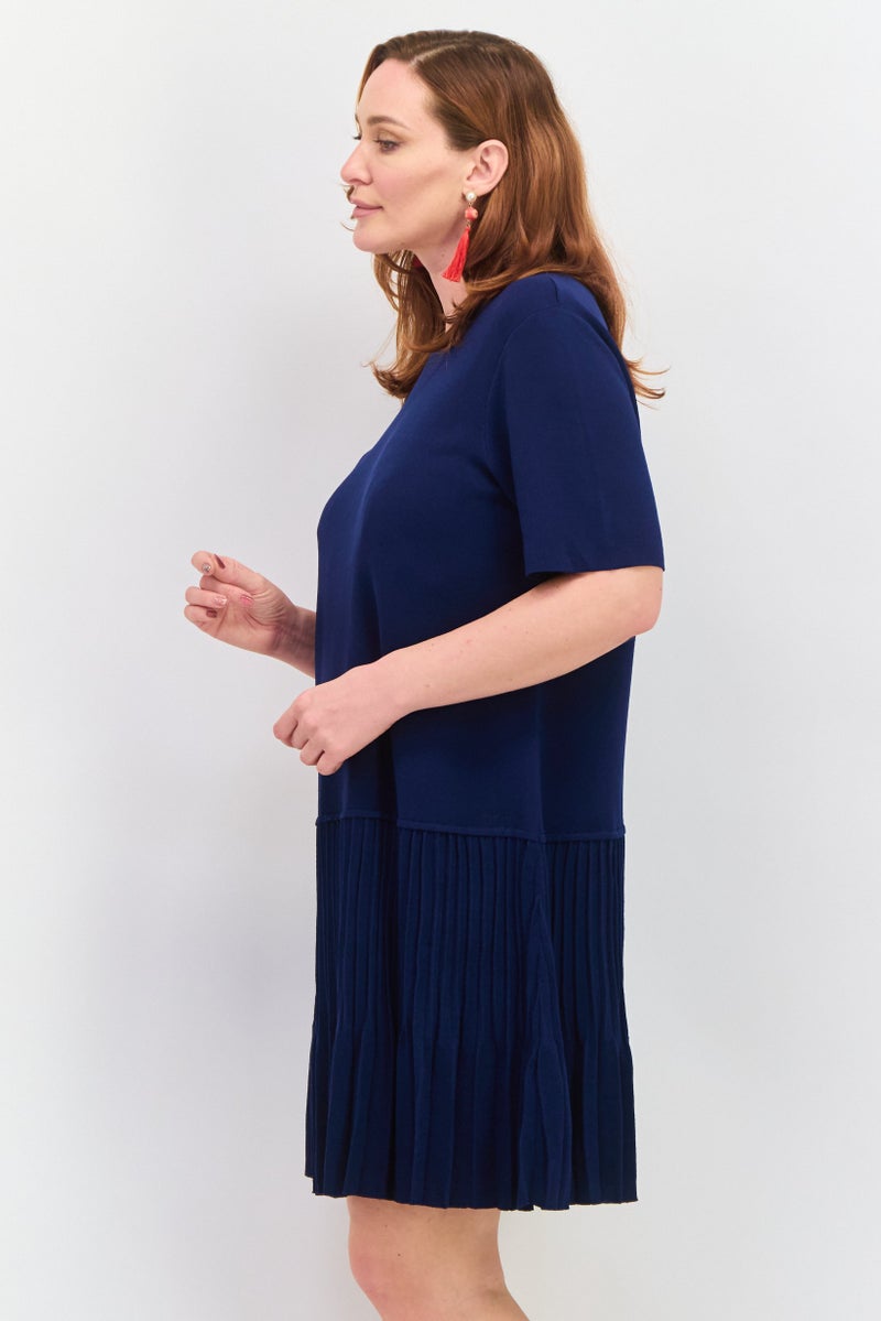 ESPRIT Women Textured Mini Dress, Navy - Image 3
