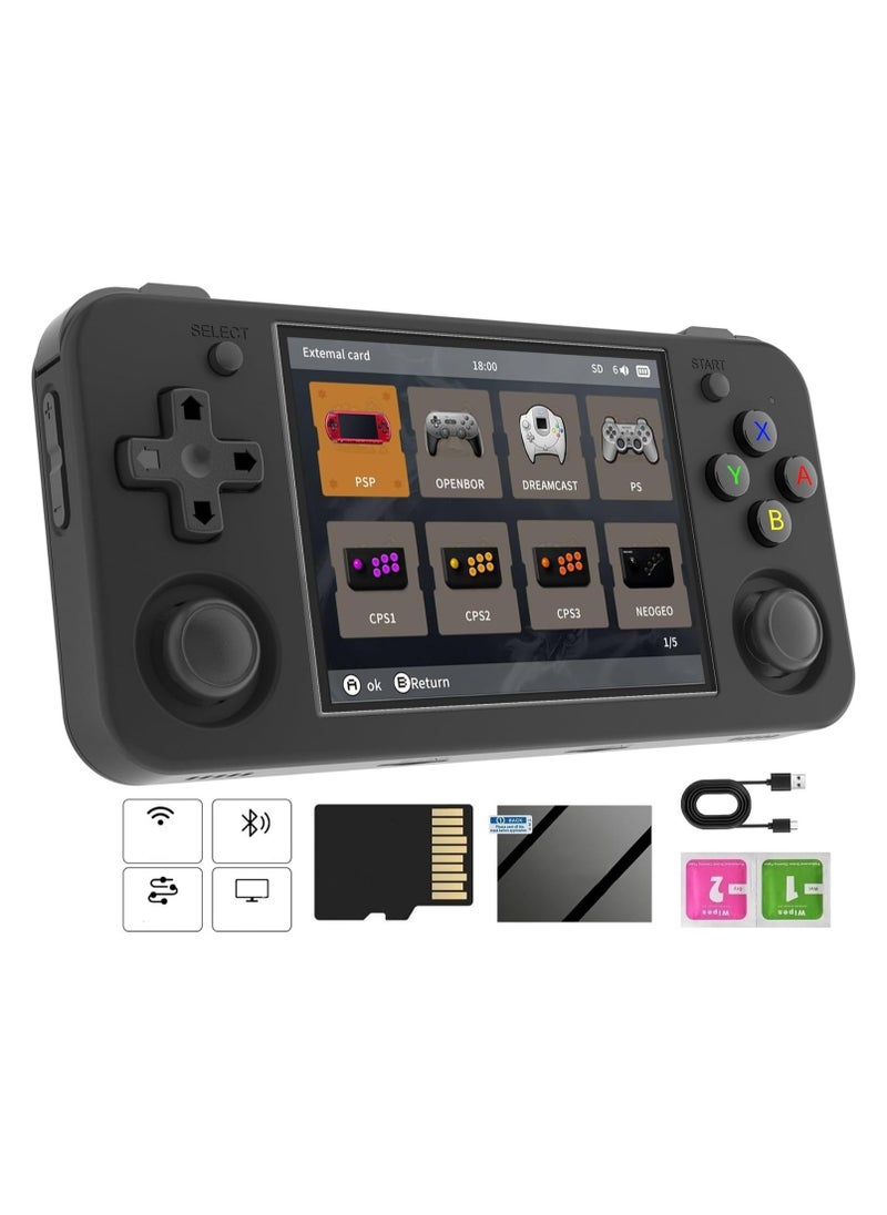 أنبيرنيك - وحدة تحكم ألعاب محمولة RG35XX H Retro، تدعم مخرج HDMI TV 5G، WiFi، Bluetooth 4.2، شاشة IPS مقاس 3.5 بوصة، نظام Linux مدمج، بطاقة TF سعة 64 جيجابايت، 5515 لعبة - Image 1