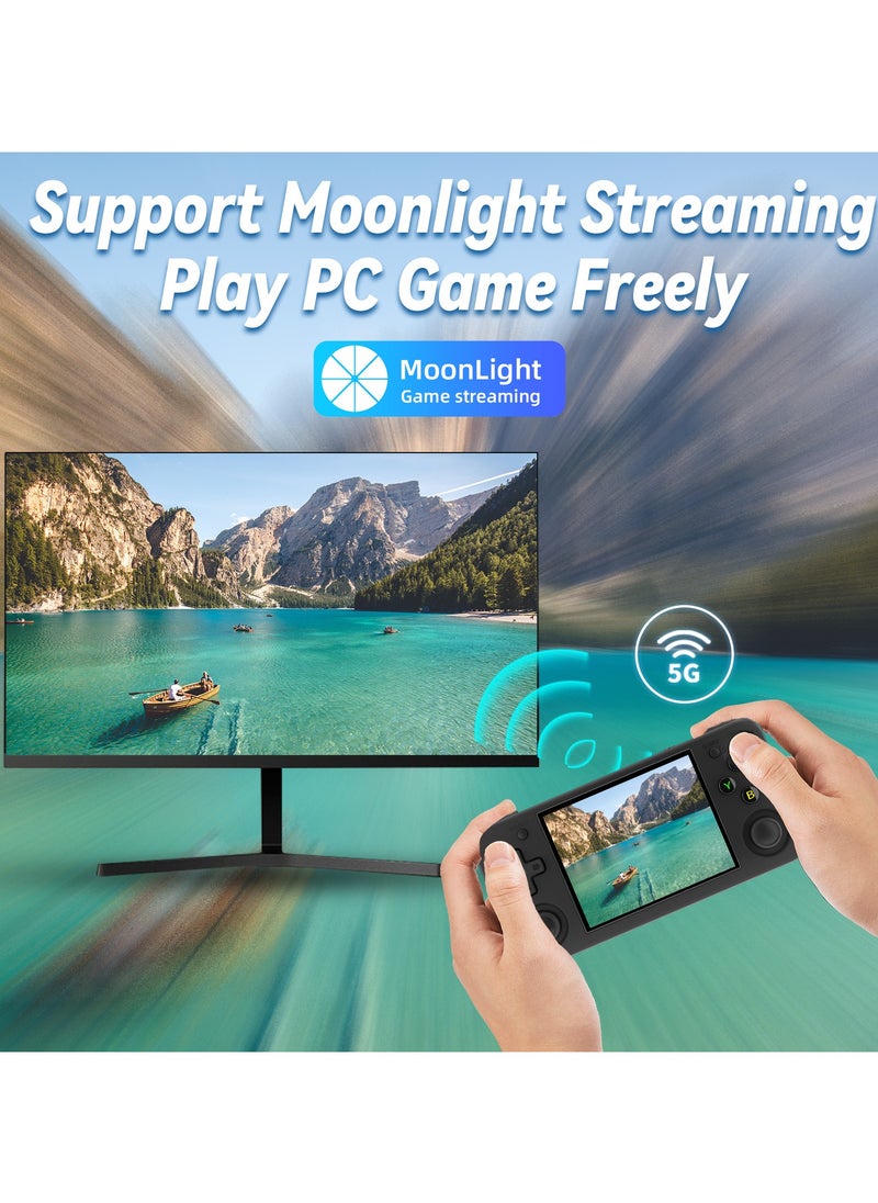 أنبيرنيك - وحدة تحكم ألعاب محمولة RG35XX H Retro، تدعم مخرج HDMI TV 5G، WiFi، Bluetooth 4.2، شاشة IPS مقاس 3.5 بوصة، نظام Linux مدمج، بطاقة TF سعة 64 جيجابايت، 5515 لعبة - Image 1