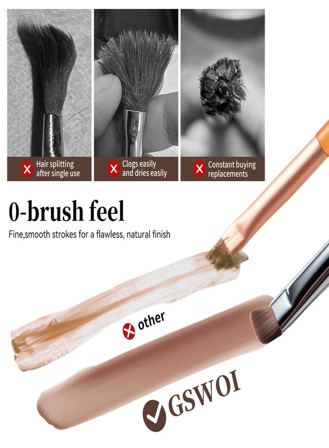 GSWOI Dual Head Acrylic Nail Brush-French Tip & 9mm Liner with Cleaning Brush for Builder Gel,Polygel & Design-Wood Handle & Metal Caps - Image 4
