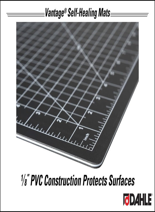 Dahle Vantage 10670 Premium Self-Healing Cutting Mat, 9"x12", 1/2" Grid, 5 Layers for Max Healing, Perfect for Crafts & Sewing, Black - Image 3